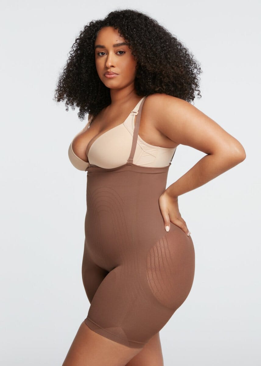 PowerMesh High-Waist Sculpting Shorts