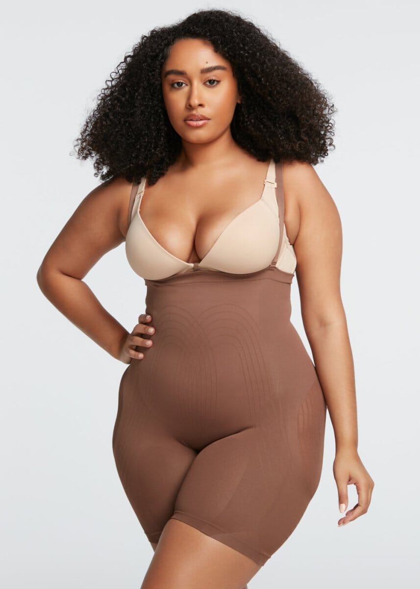 PowerMesh High-Waist Sculpting Shorts