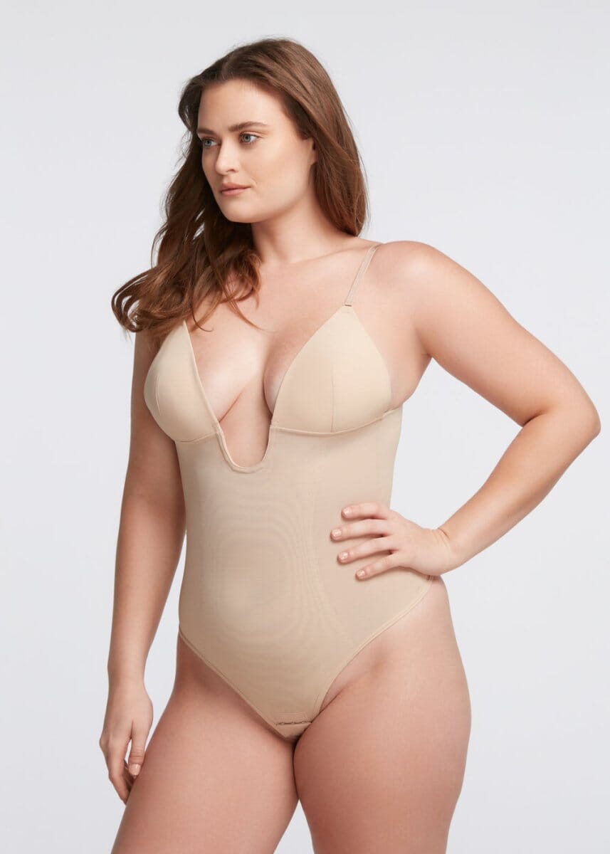 BraSculpt Plunge Bodysuit Thong