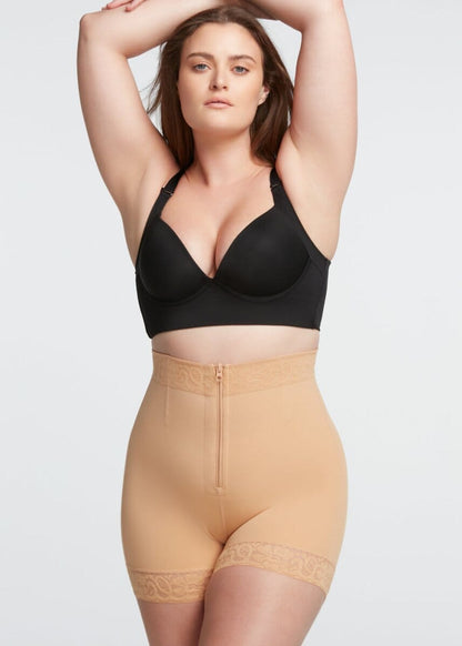 BootyBoosting Mid-Waist Zip Shorts