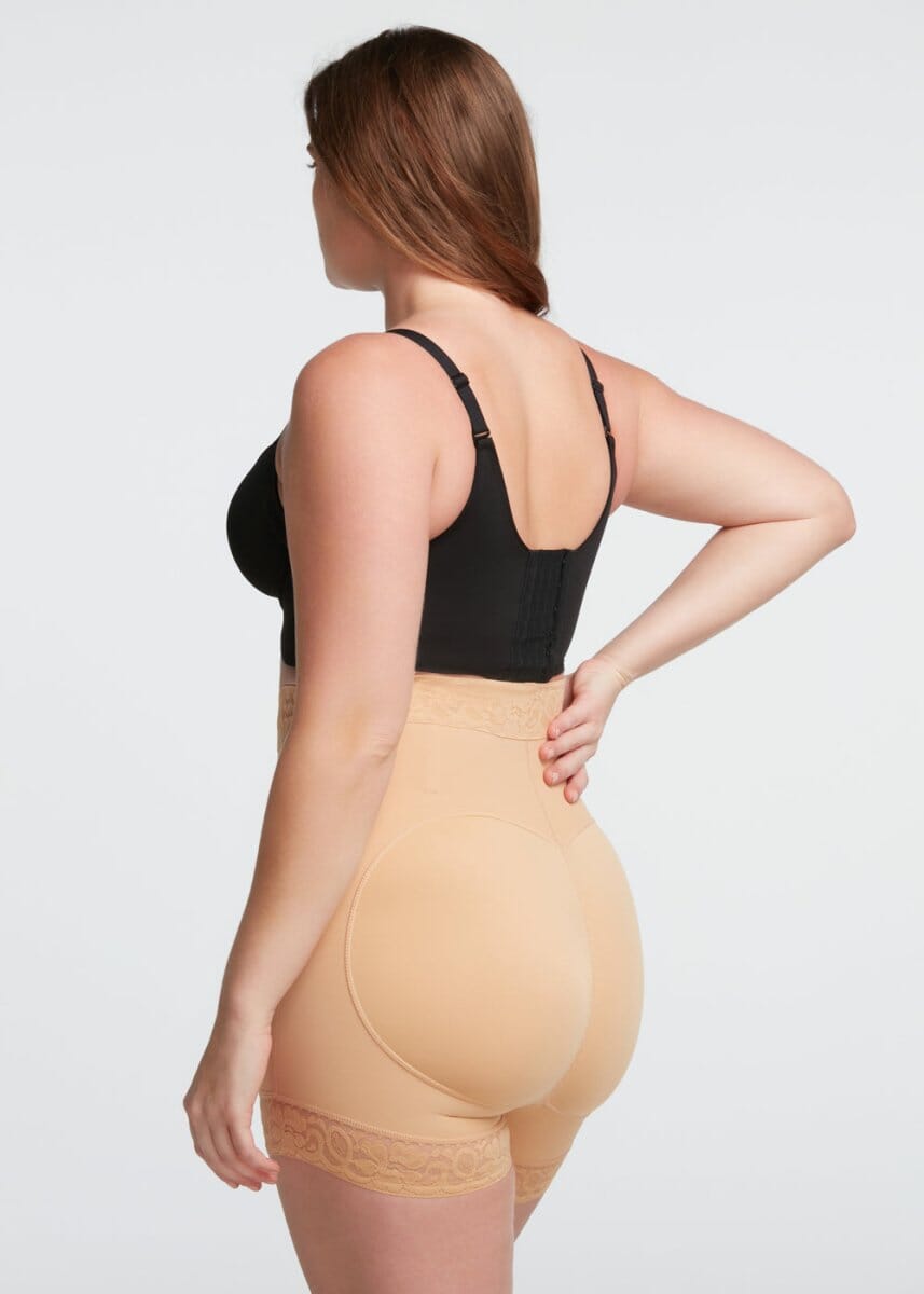 BootyBoosting Mid-Waist Zip Shorts