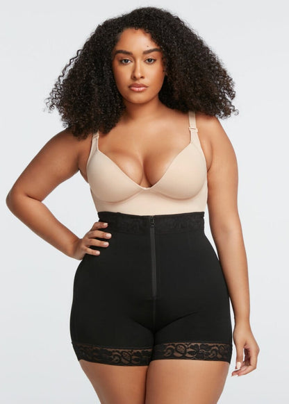 BootyBoosting Mid-Waist Zip Shorts