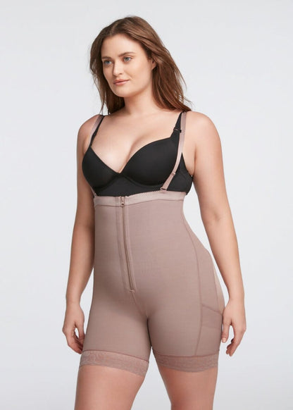 BootyBoosting High-Waist Front Zip Shorts