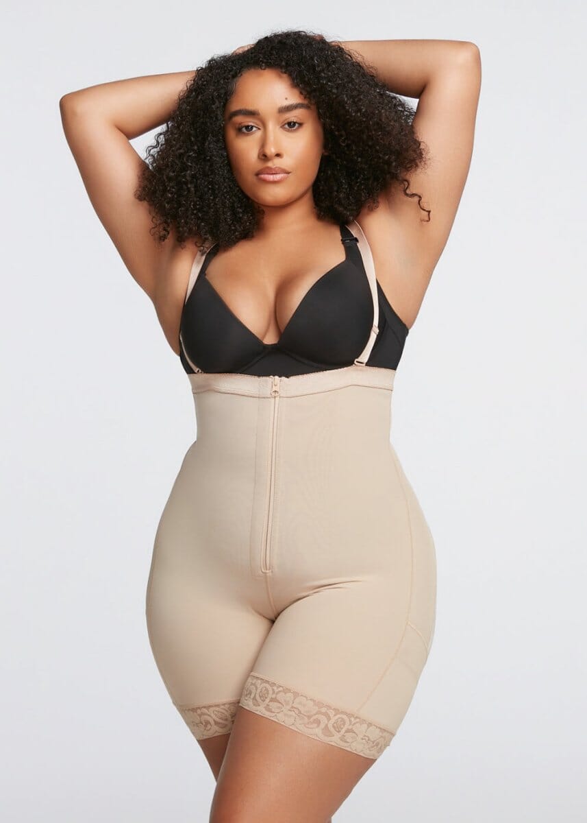 BootyBoosting High-Waist Front Zip Shorts