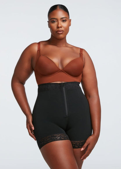 BootyBoosting Mid-Waist Zip Shorts