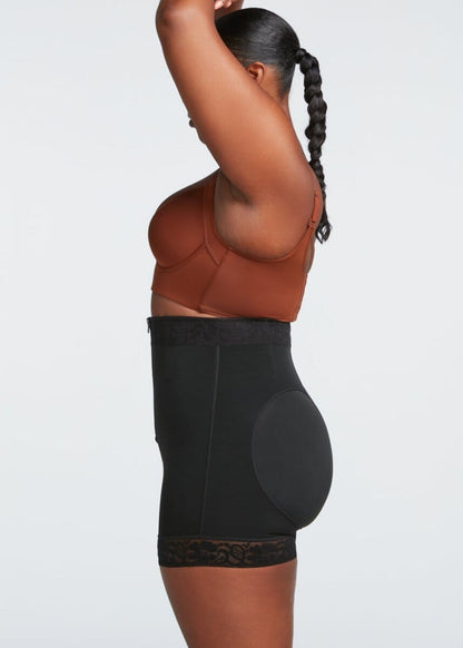 BootyBoosting Mid-Waist Zip Shorts