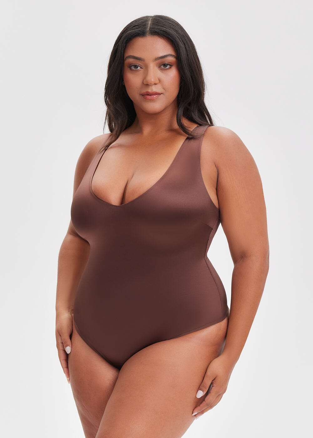 SatinSculpt Tank Bodysuit Thong