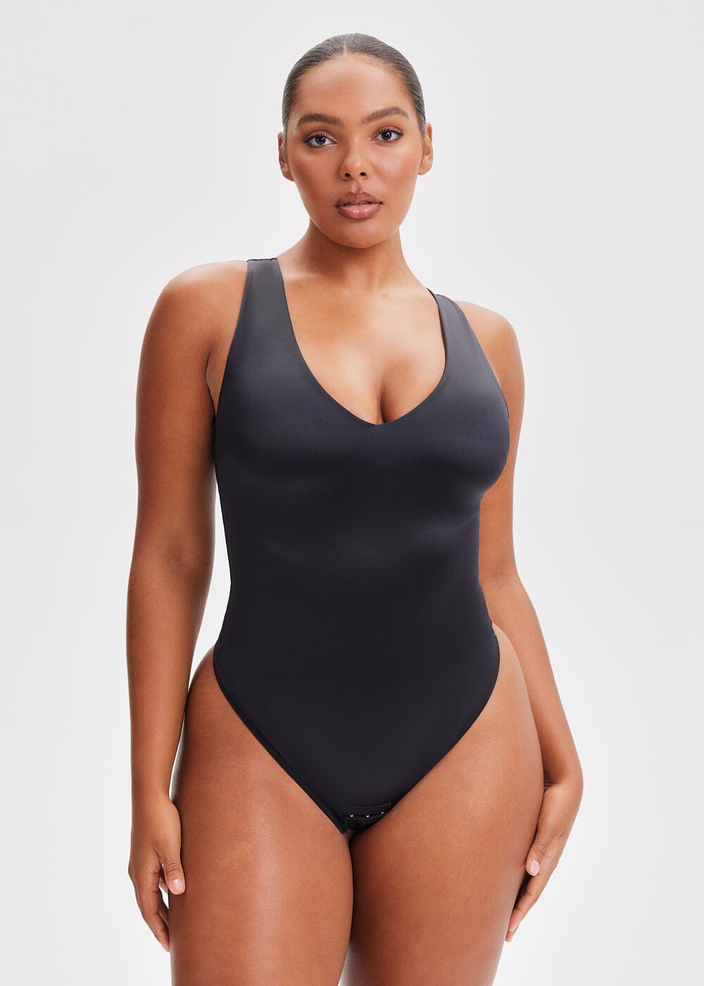 SatinSculpt Tank Bodysuit Thong