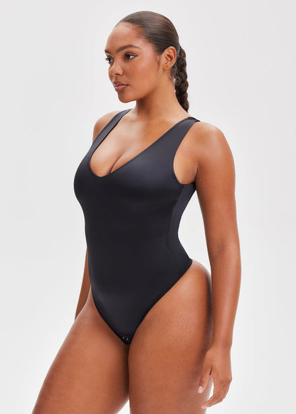 SatinSculpt Tank Bodysuit Thong