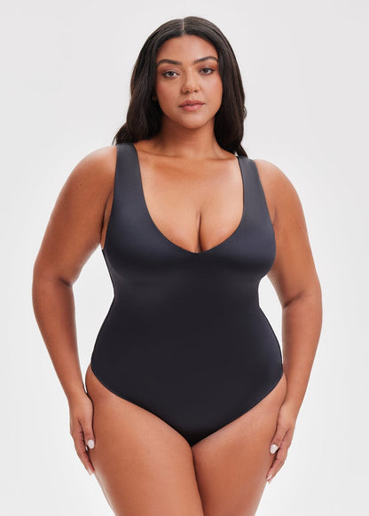 SatinSculpt Tank Bodysuit Thong