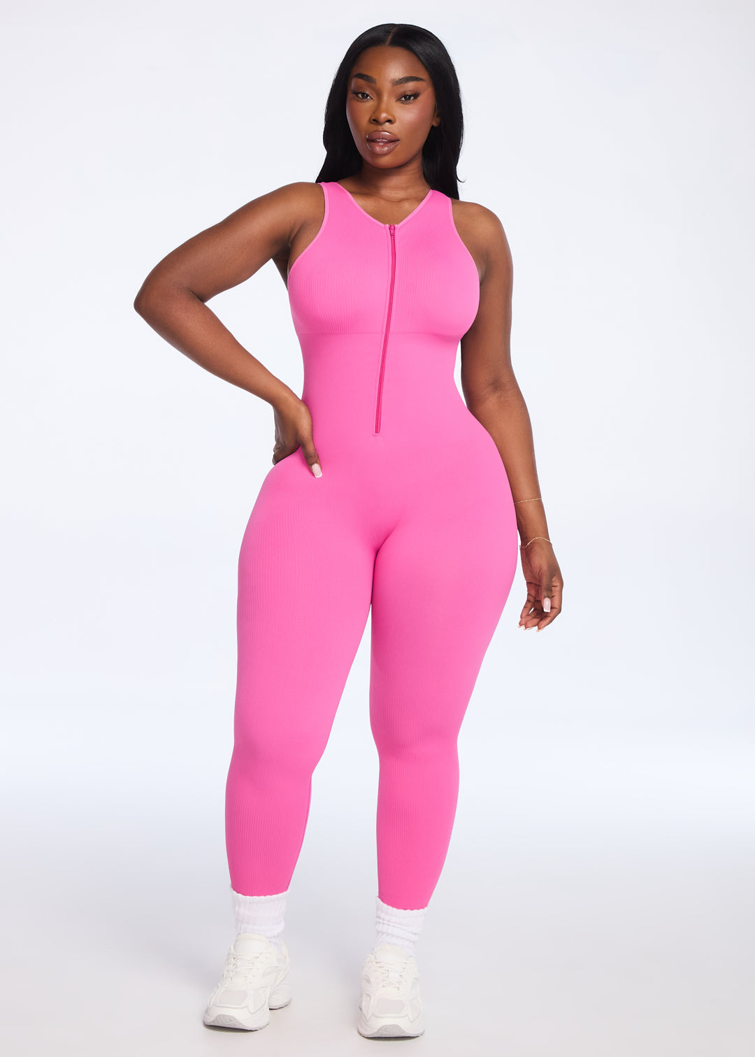 SnatchedKnit Front Zip Jumpsuit