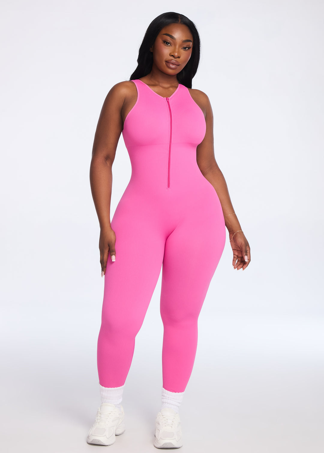 SnatchedKnit Front Zip Jumpsuit